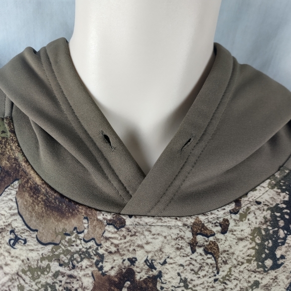 she outdoor apparel Women's Size Large Camo Fleece Hoodie Woods Thermal Hunting - Picture 7 of 12